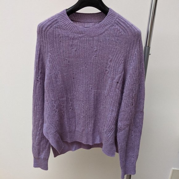 Cashmere Large purple Zadig & Voltaire distressed sweater - Picture 1 of 4
